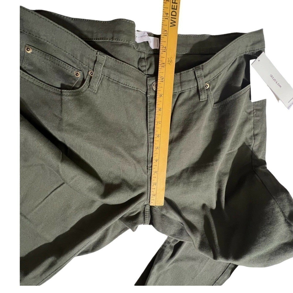 Workshop by Andrea Jovine Women's Pants Sz 16W Twill Hilltop Green New with Tag - Picture 11 of 12